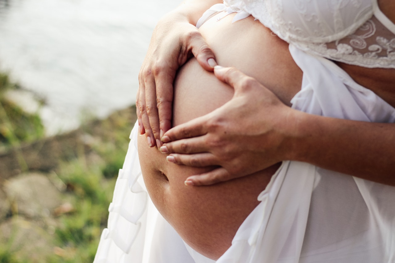 A pregnant woman's womb