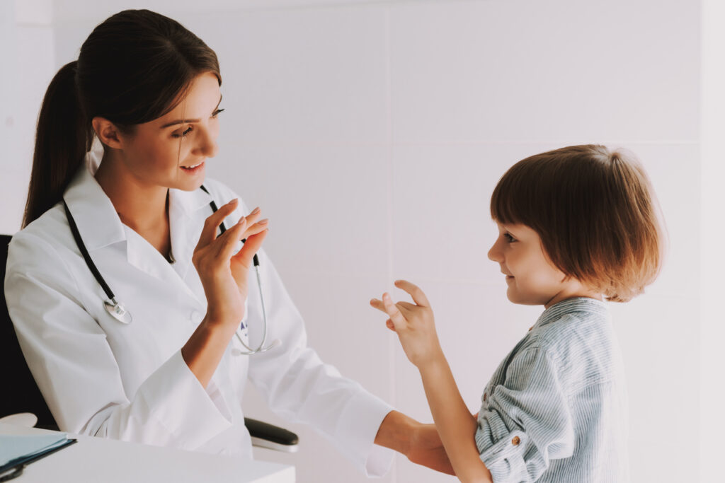 A boy undergoing occupational therapy