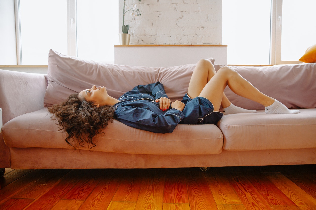 A woman in pain due to endometriosis
